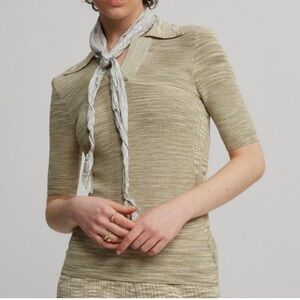 Holzweiler Womens Smooth Knit Green Top Size Large *Flaw*